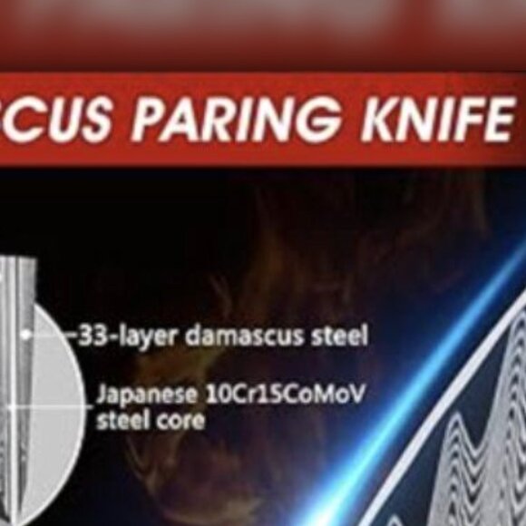 3.75" Paring Knife – Damascus Steel Fruit & Vegetable Knife - Picture 4 of 4